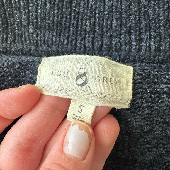 blue wide neck chenille sweater - Picture 2 of 4